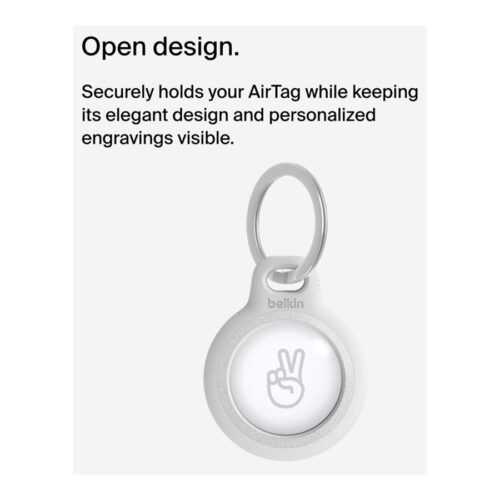 BELKIN Airtag Protection avec porte-clés Blanc