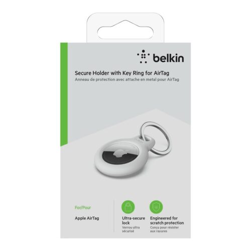 BELKIN Airtag Protection avec porte-clés Blanc
