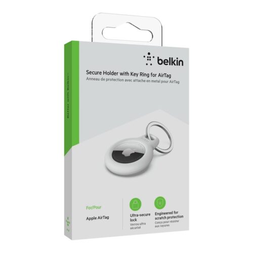 BELKIN Airtag Protection avec porte-clés Blanc
