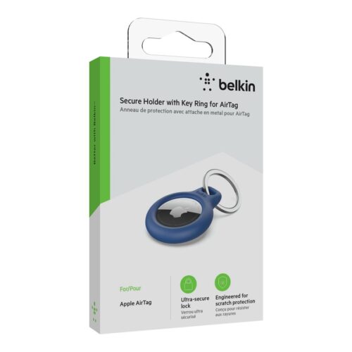 BELKIN Airtag Protection avec porte-clés Bleu