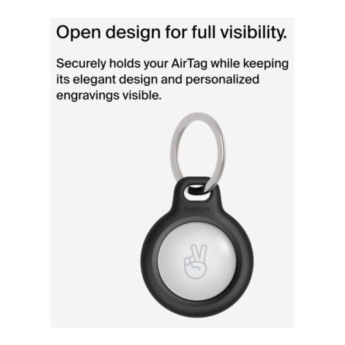 BELKIN Airtag Protection avec porte-clés Noir