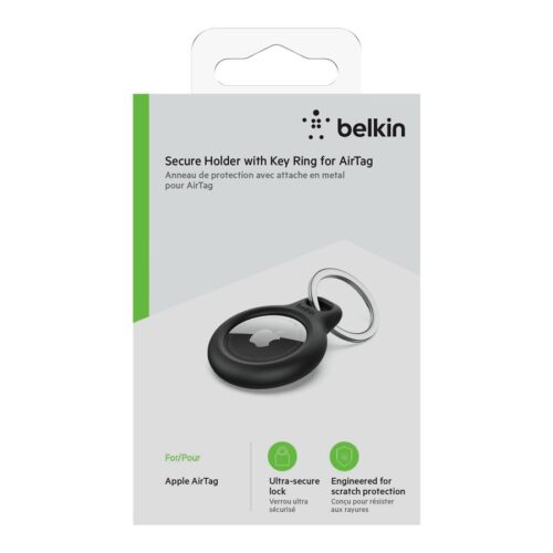 BELKIN Airtag Protection avec porte-clés Noir