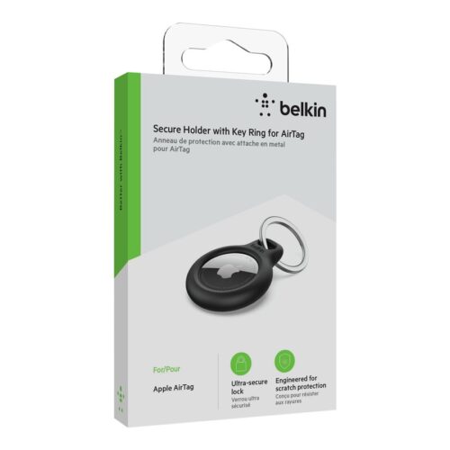 BELKIN Airtag Protection avec porte-clés Noir