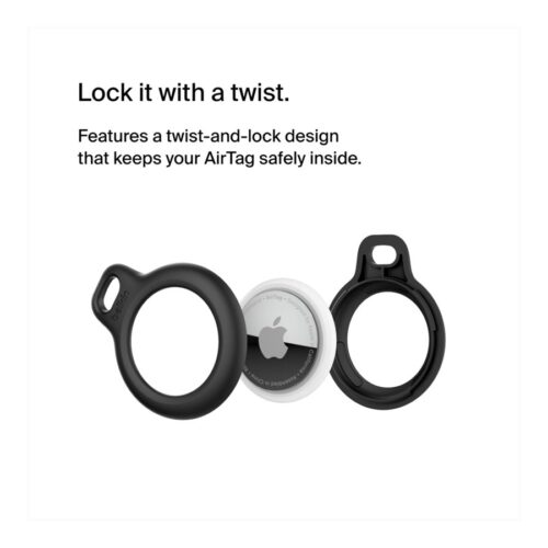 BELKIN Airtag Protection avec porte-clés Noir
