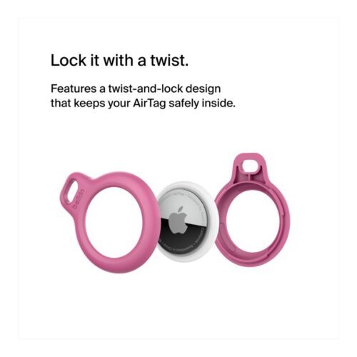 BELKIN Airtag Protection avec porte-clés Rose