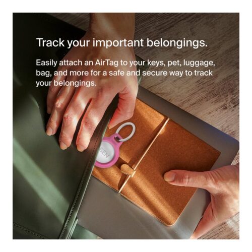 BELKIN Airtag Protection avec porte-clés Rose