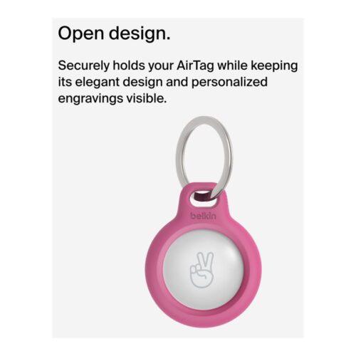 BELKIN Airtag Protection avec porte-clés Rose