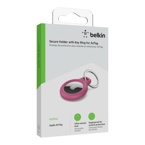 BELKIN Airtag Protection avec porte-clés Rose