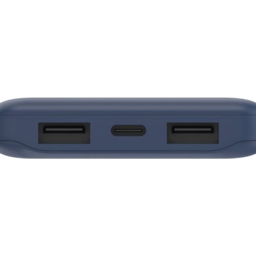 BELKIN Batterie externe 3 ports 10K avec câble USB-A vers USB-C bleu