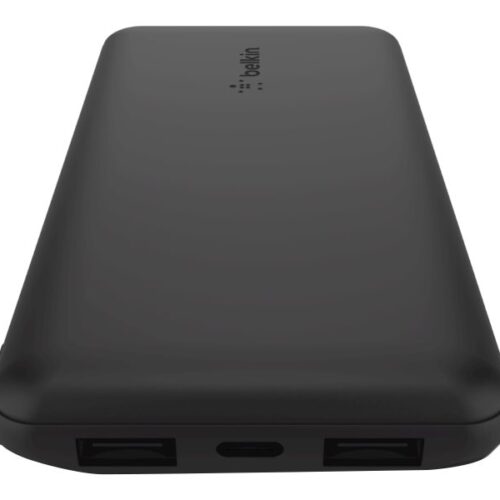 BELKIN Batterie externe 3 ports 10K avec câble USB-A vers USB-C noir