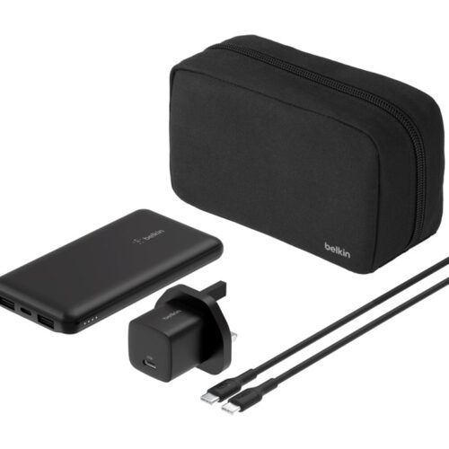 BELKIN Batterie externe 3 ports 10K avec câble USB-A vers USB-C noir