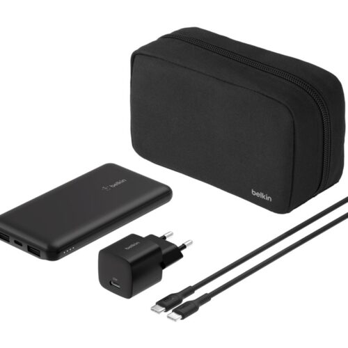 BELKIN Batterie externe 3 ports 10K avec câble USB-A vers USB-C noir