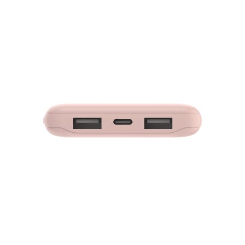 BELKIN Batterie externe 3 ports 10K avec câble USB-A vers USB-C rose