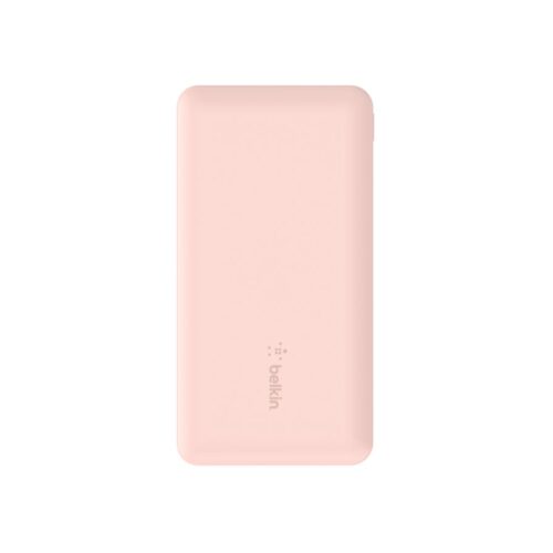 BELKIN Batterie externe 3 ports 10K avec câble USB-A vers USB-C rose
