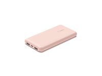 BELKIN Batterie externe 3 ports 10K avec câble USB-A vers USB-C rose