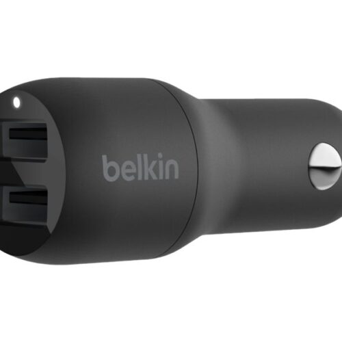 BELKIN BOOST CHARGE 24W 12w x 2 USB-A Dual Car Charger Black