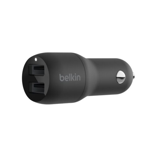 BELKIN BOOST CHARGE 24W 12w x 2 USB-A Dual Car Charger Black