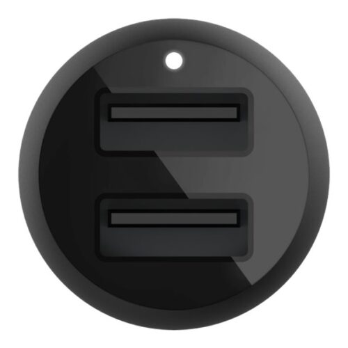 BELKIN BOOST CHARGE 24W 12w x 2 USB-A Dual Car Charger Black