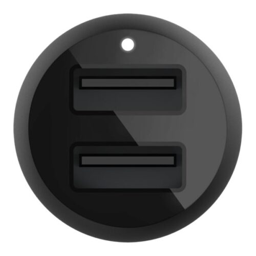 BELKIN BOOST CHARGE 24w USB-A Dual Car Charger w/ 1M PVC A-LTG Black
