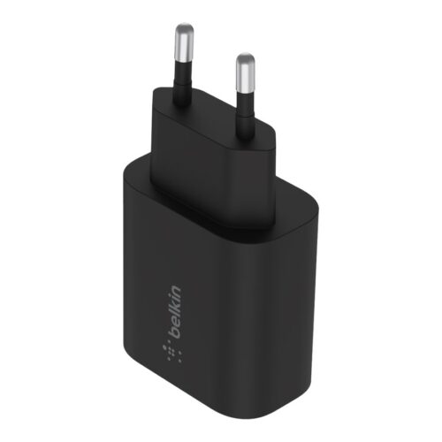BELKIN BOOST CHARGE 25w USB-C PD PPS Single Wall Charger Black