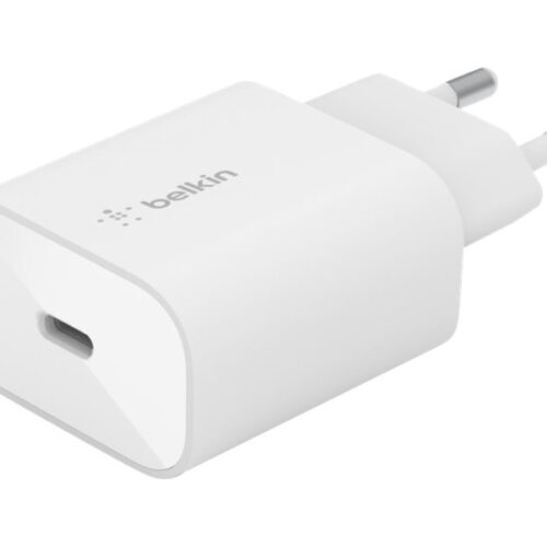 BELKIN BOOST CHARGE 25w USB-C PD PPS Single Wall Charger White