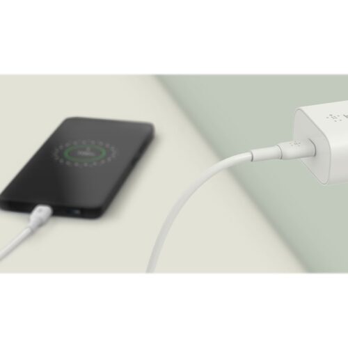 BELKIN BOOST CHARGE 25w USB-C PD PPS Single Wall Charger White