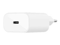 BELKIN BOOST CHARGE 25w USB-C PD PPS Single Wall Charger White