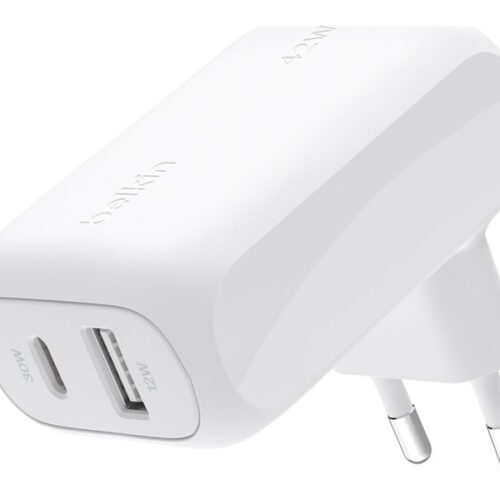 BELKIN Boost Charge 42w – 30w USB-C PD PPS + 12w USB-A Dual Wall Charger White