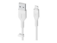 BELKIN BOOST CHARGE Flex  USB-A to LTG silicone 1M White