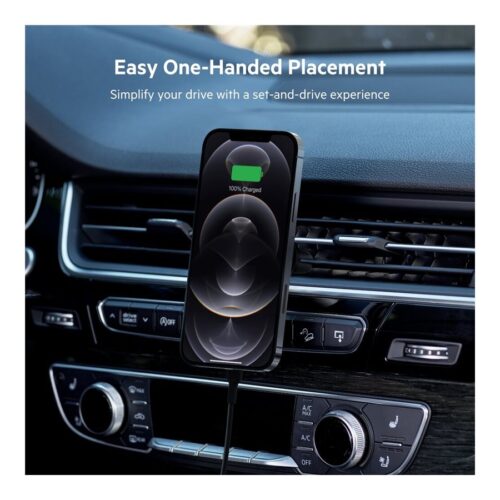 BELKIN BOOST CHARGE Magnetic wireless Car Vent Mount + Car Charger No CLA Black