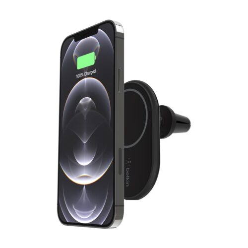 BELKIN BOOST CHARGE Magnetic wireless Car Vent Mount + Car Charger No CLA Black