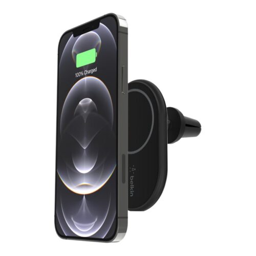 BELKIN BOOST CHARGE Magnetic wireless Car Vent Mount + Car Charger No CLA Black