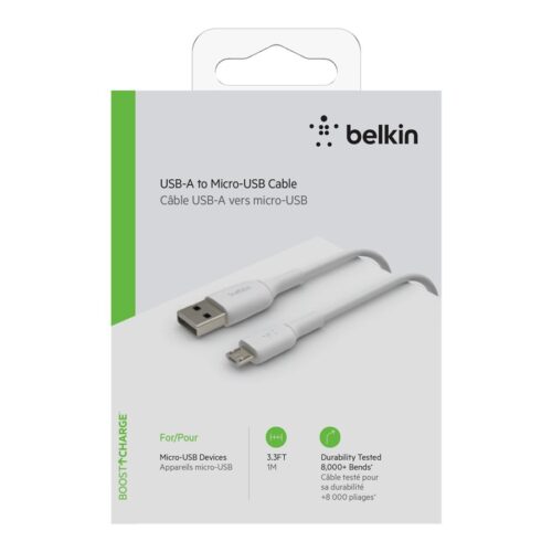 BELKIN BOOST CHARGE Micro-USB to USB-A Cable PVC 1M White