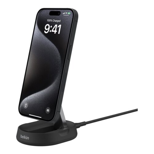 BELKIN Boost Charge Pro Convertible Qi2 15w Magnetic Charging Stand w/ PSU Black