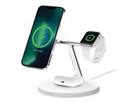 BELKIN BOOST CHARGE PRO MagSafe 3-in-1 Charging Stand Watch fast charge w PSU EU Power Supply White