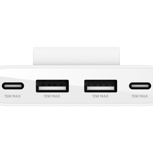 BELKIN BOOST CHARGE up to 30w 2xC + 2xA 4 Port Power Extender White