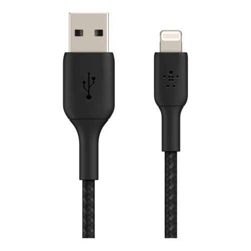 BELKIN BOOST CHARGE USB-A to Lightning Cable Braided 0.15M Black