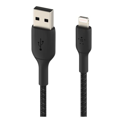 BELKIN BOOST CHARGE USB-A to Lightning Cable Braided 0.15M Black