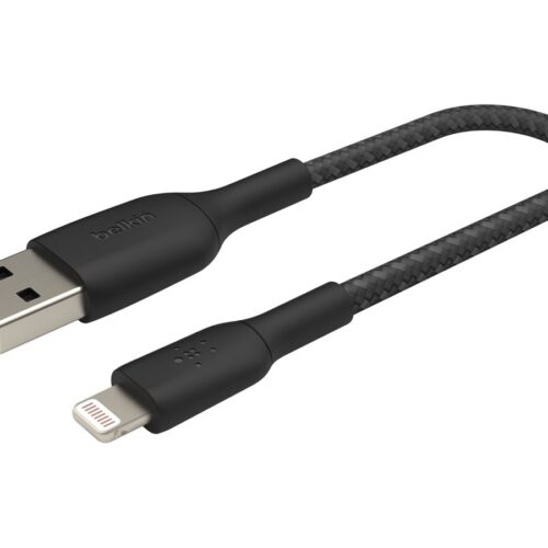 BELKIN BOOST CHARGE USB-A to Lightning Cable Braided 0.15M Black