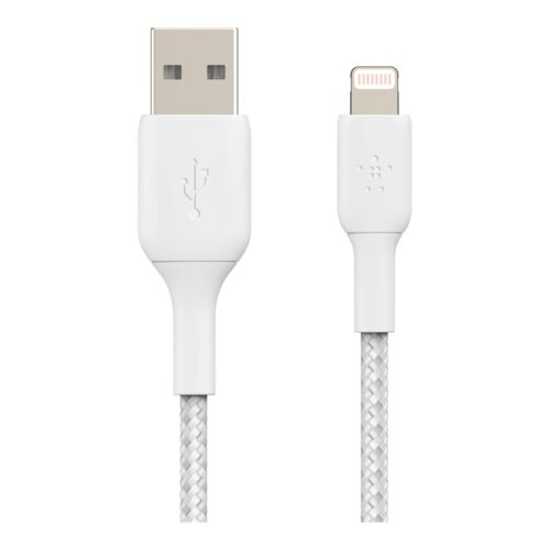 BELKIN BOOST CHARGE USB-A to Lightning Cable Braided 0.15M White