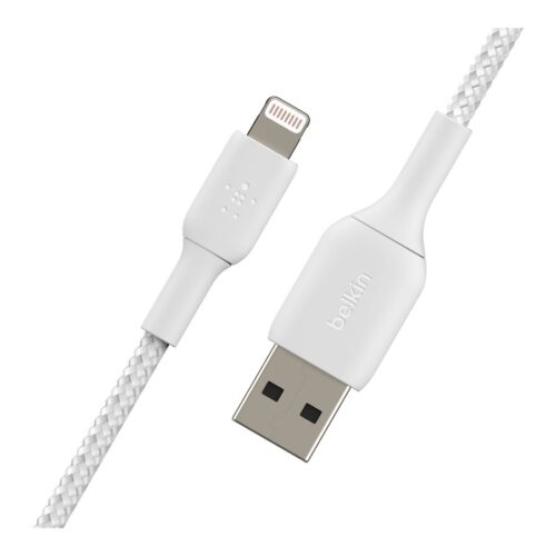 BELKIN BOOST CHARGE USB-A to Lightning Cable Braided 0.15M White