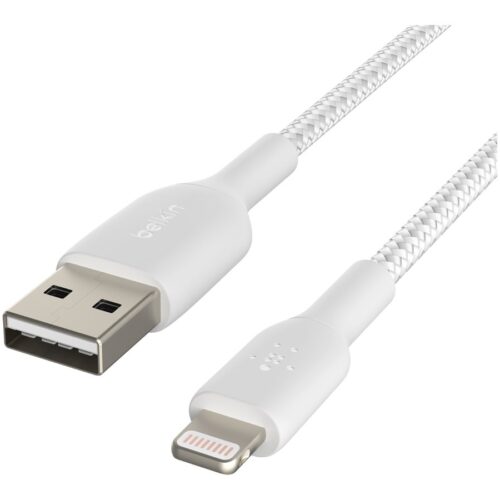 BELKIN BOOST CHARGE USB-A to Lightning Cable Braided 0.15M White