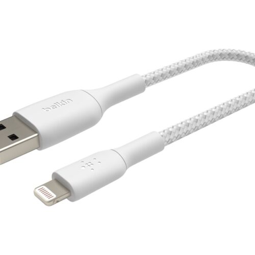BELKIN BOOST CHARGE USB-A to Lightning Cable Braided 0.15M White