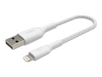 BELKIN BOOST CHARGE USB-A to Lightning Cable Braided 0.15M White