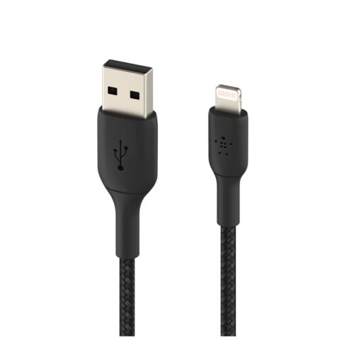 BELKIN BOOST CHARGE USB-A to Lightning Cable Braided 1M Black