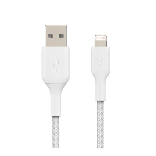 BELKIN BOOST CHARGE USB-A to Lightning Cable Braided 1M White
