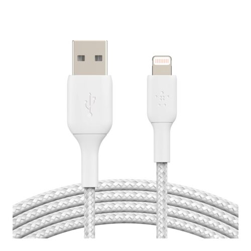 BELKIN BOOST CHARGE USB-A to Lightning Cable Braided 2M White