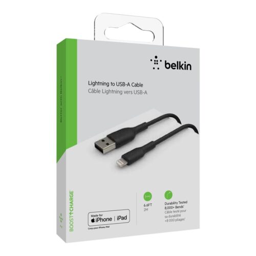 BELKIN BOOST CHARGE USB-A to Lightning Cable PVC 2M Black