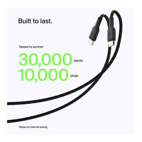 BELKIN BOOST CHARGE USB-A to USB-C Cable Braided 0.15M Black