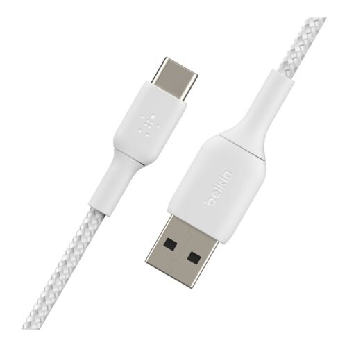 BELKIN BOOST CHARGE USB-A to USB-C Cable Braided 1M White